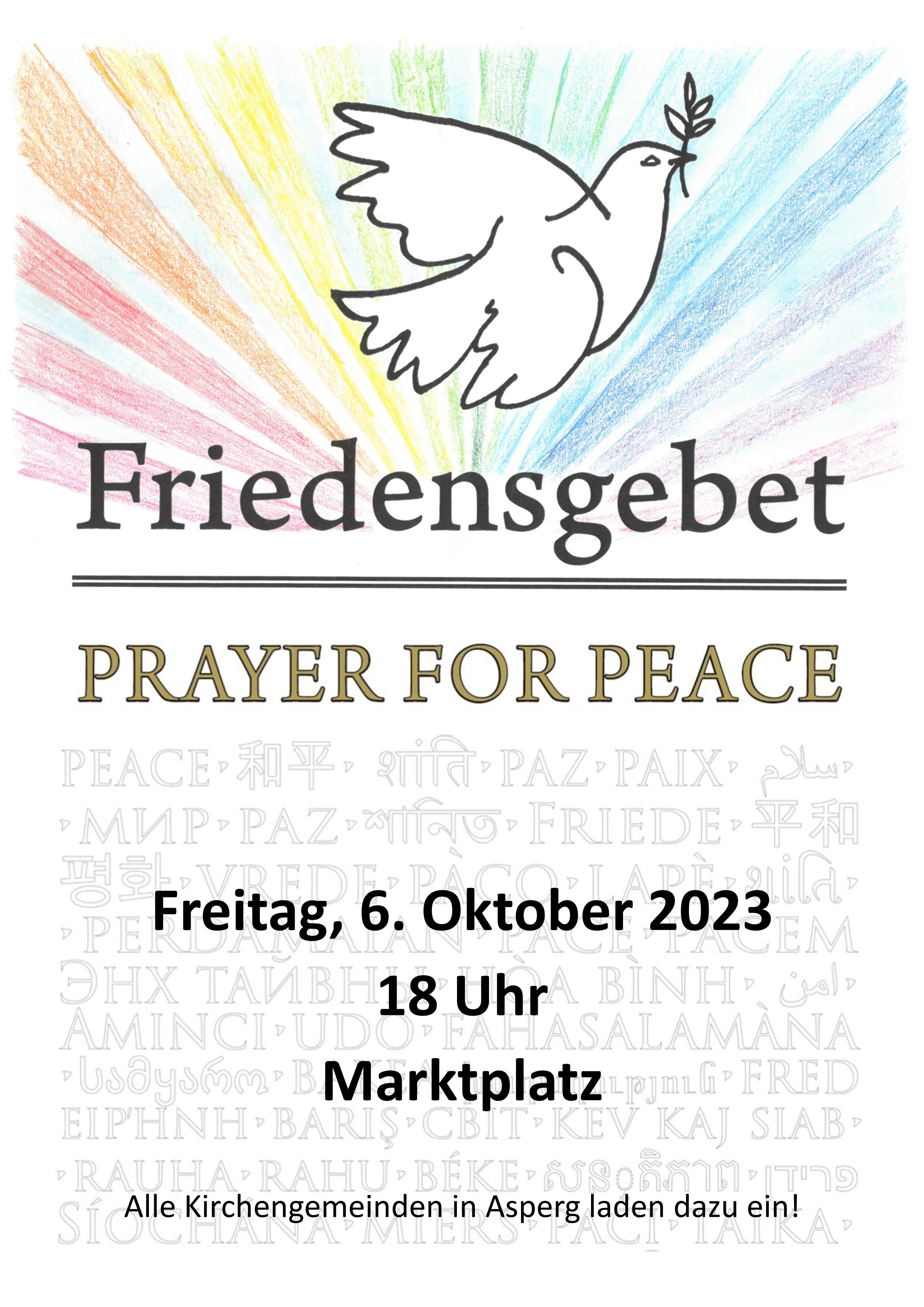 Friedensgebet Oktober 2023